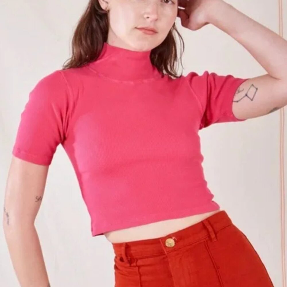 Big Bud Press Essential Turtleneck - Hot Pink